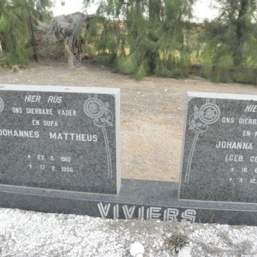 VIVIERS Johannes Mattheus 1910-1996 &amp; Johanna Susanna COETZEE 1911-1981