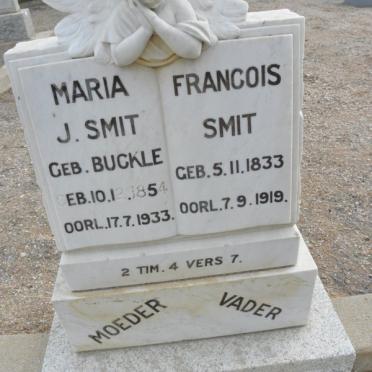 SMIT Francois 1833-1919 &amp; Maria J. BUCKLE 1854-1933