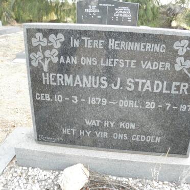STADLER Hermanus J. 1879-1971