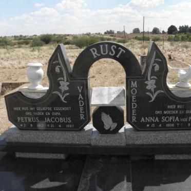 RUST Petrus Jacobus 1913-1987 &amp; Anna Sophia FOURIE 1908-1995