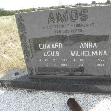 AMOS Edward Louis 1923-1990 &amp; Anna Wilhelmina 1924-1994