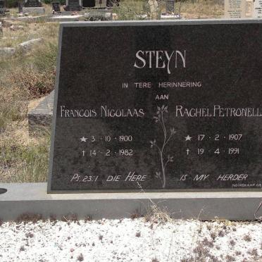 STEYN Francois Nicolaas 1900-1982 &amp; Rachel Petronella 1907-1991