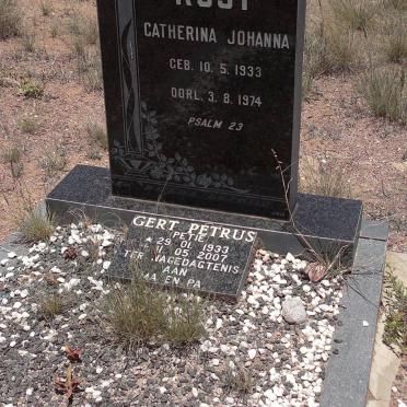 RUST Gert Petrus 1933-2007 &amp; Catherina Johanna 1933-1974