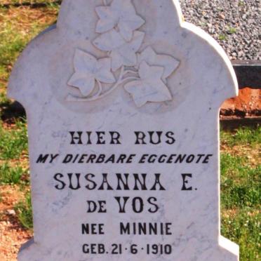 VOS Susanna E., de nee MINNIE 1910-1951