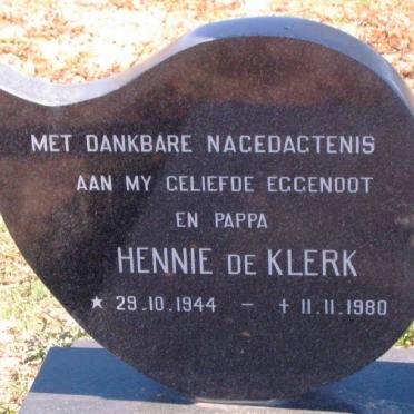 KLERK Hennie, de 1944-1980