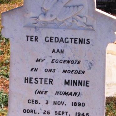 MINNIE Hester nee HUMAN 1890-1945