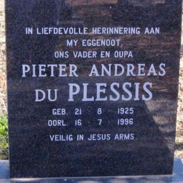PLESSIS Pieter Andreas, du 1925-1996