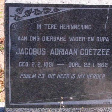 COETZEE Jacobus Adriaan 1891-1962