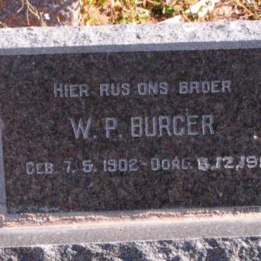 BURGER W.P. 1902-1982