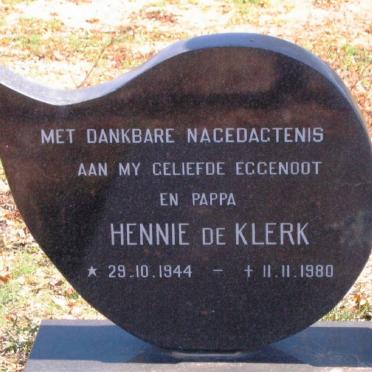 KLERK Hennie, de 1944-1980