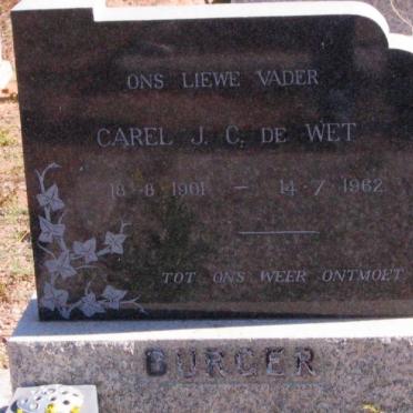 BURGER Carel J.C. de Wet 1901-1962