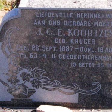 KOORTZEN  J.C.E. nee KRUGER 1887-1963