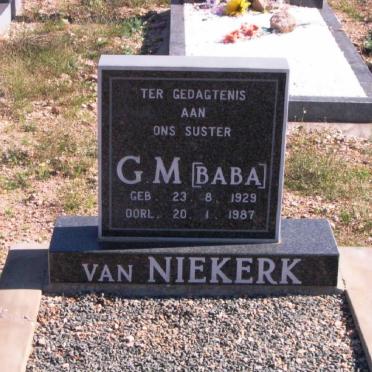 NIEKERK G.M., van 1929-1987