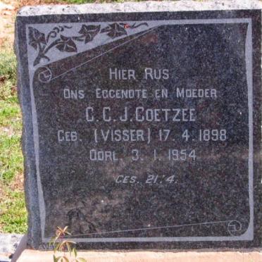 COETZEE C.C.J. nee VISSER 1898-1954