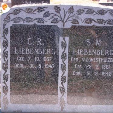 LIEBENBERG C.R. 1857-1947 &amp; S.M. v.d. WESTHUIZEN 1861-1942