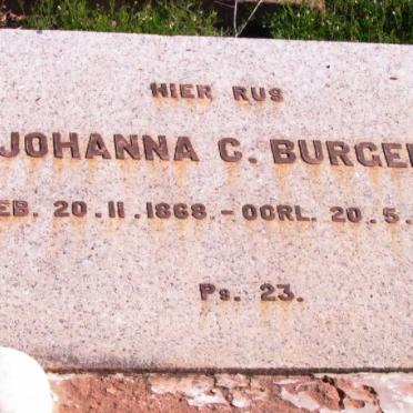 BURGER Johanna C. 1888-1947