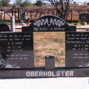 OBERHOLSTER A.G. 1911-1991 &amp; Petronella 1909-1992