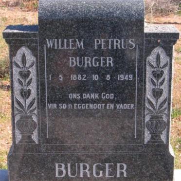 BURGER Willem Petrus 1882-1949