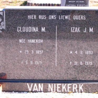 NIEKERK Izak J.M., van 1893-1979 &amp; Gloudina M. HANEKOM 1897-1979