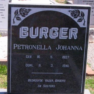 BURGER Petronella Johanna 1927-1941