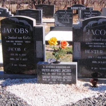 JACOBS Jacob C. 1897-1977 &amp; Hester A.E Kruger 1901-1973 :: JACOBS Pieter Andries 1937-2006 &amp; Sarah Deborah 1936-2008