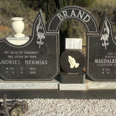 BRAND Andries Hermias 1920-1995 &amp; Magdalena Johanna ESTERHUIZEN 1924-2011