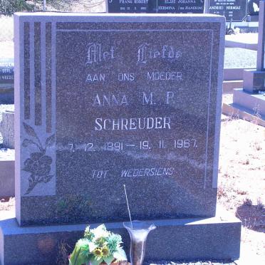 SCHREUDER Anna M.P. 1891-1967