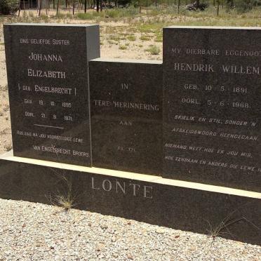 LONTE Hendrik Willem 1891-1968 &amp; Johanna Elizabeth ENGELBRECHT 1895-1971