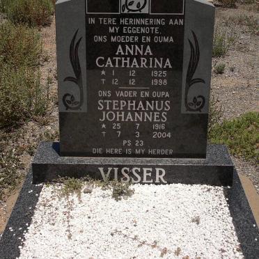 VISSER Stephanus Johannes 1916-2004 &amp; Anna Catharina 1925-1998