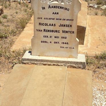 VENTER Nicolaas Jansen van Rensburg 1912-1940
