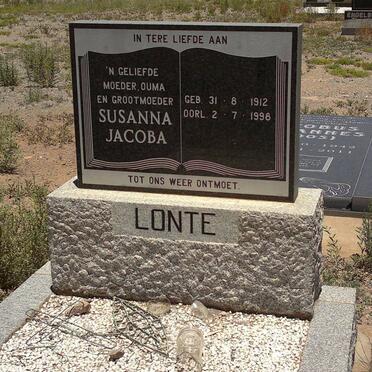 LONTE Susanna Jacoba 1912-1998