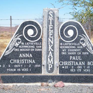 STEENKAMP Paul Christiaan Botha 1910-1985 &amp; Anna Christina 1905-1999