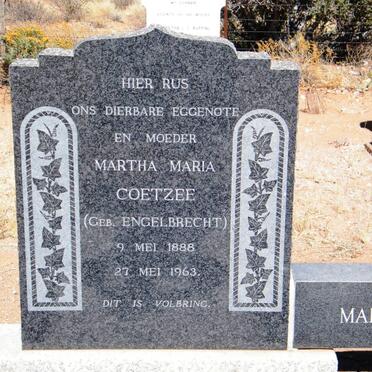 COETZEE Martha Maria nee ENGELBRECHT 1888-1963