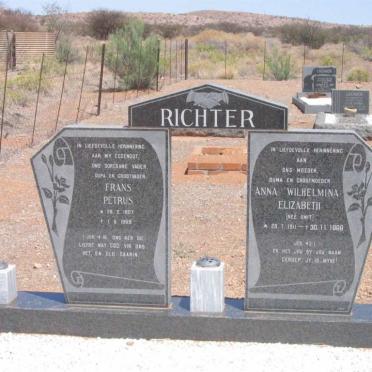 RICHTER Frans Petrus 1907-1989 &amp; Anna Wilhelmina Elizabeth SMIT 1911-1999