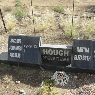 HOUGH Jacobus Johannes Andreas 1928- &amp; Martha Elizabeth 1939-2004