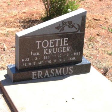 ERASMUS Toetie nee KRUGER 1928-1983