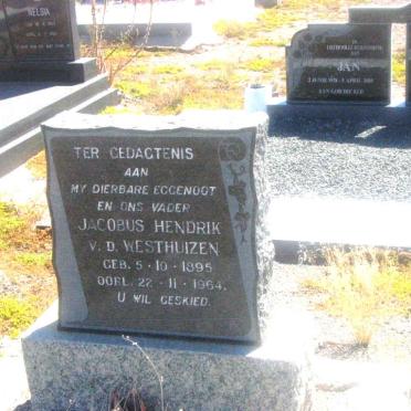 WESTHUIZEN Jacobus Hendrik, v.d. 1895-1964