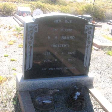 BRAND H.A. nee MOSTERT 1879-1957
