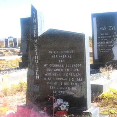 WESTHUIZEN Andries Adriaan, van der 1899-1985