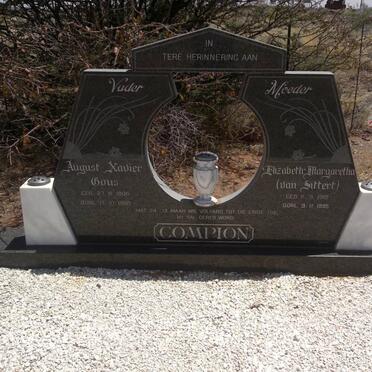 COMPION August Xavier Gous 1906-1988 &amp; Elizabeth Margaretha Van SITTERT 1915-1995