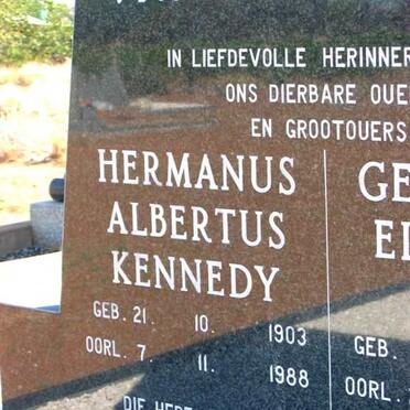NIEKERK Hermanus Albertus Kennedy, van 1903-1988