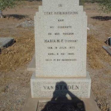 STADEN Maria M.F., van nee VISSER 1877-1945