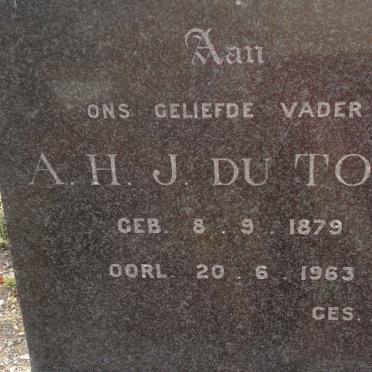 TOIT A.H.J., du 1879-1963