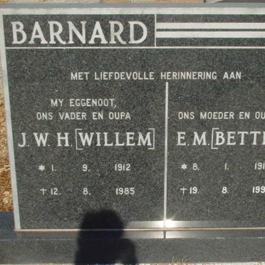 BARNARD J.W.H. 1912-1985 &amp; E.M. 1916-1998