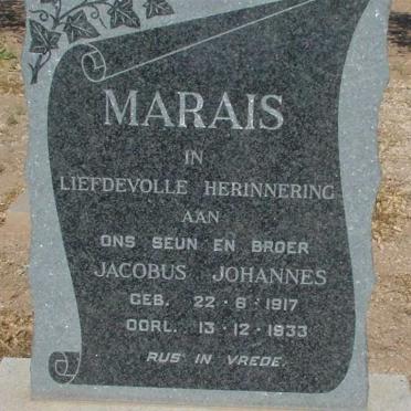 MARAIS Jacobus Johannes 1917-1933