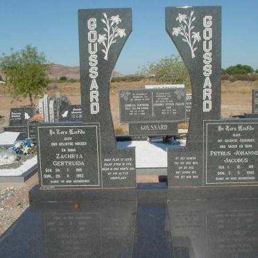 GOUSSARD Petrus Johannes Jacobus 1911-1982 &amp; Zachrya Gertruida 1918-1993