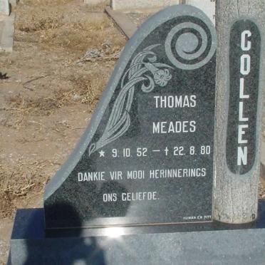 COLLEN Thomas Meades 1952-1980