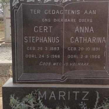 MARITZ  Gert Stephanus 1883-1966 &amp; Anna Catharina 1891-1966