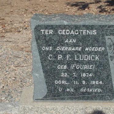 LUDICK C.P.F. nee FOURIE 1874-1964