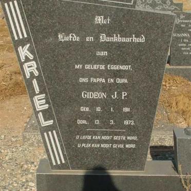 KRIEL Gideon J.P. 1911-1973